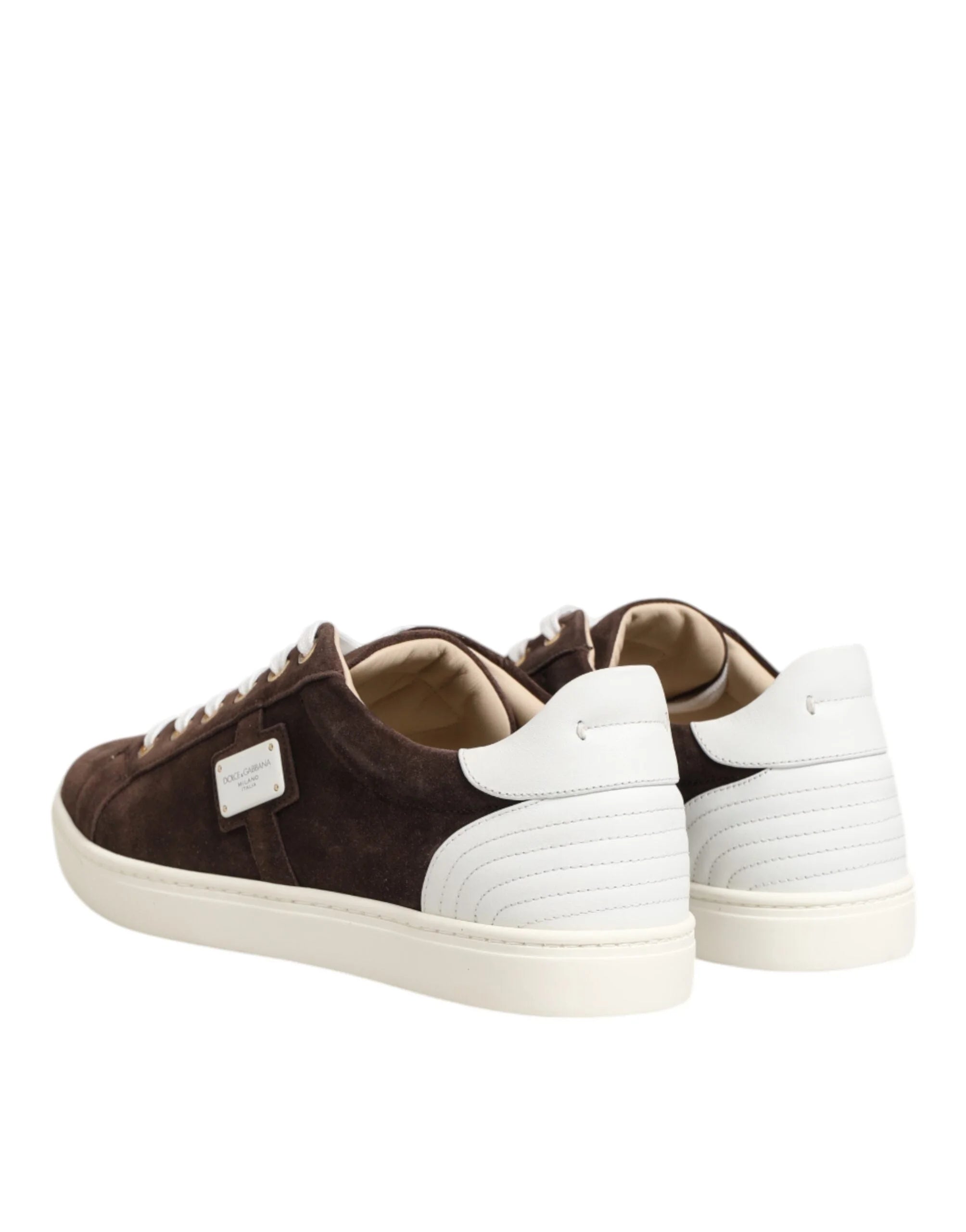 Dolce & Gabbana Brown Suede Leather Low Top Men Sneakers Shoes - Sneakers