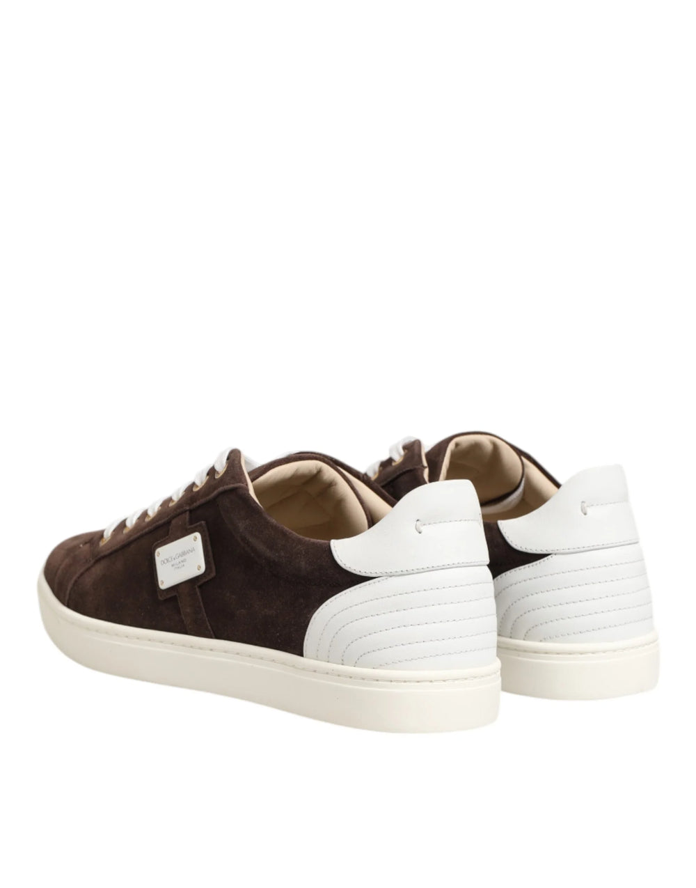 Dolce & Gabbana Brown Suede Leather Low Top Men Sneakers Shoes - Sneakers