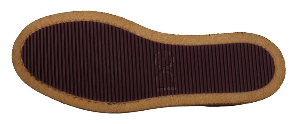 Dolce & Gabbana Brown Suede Leather Slip On Flats Moccasin Shoes - EU44/US11