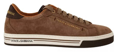 Dolce & Gabbana Brown Suede Logo Low Top Sneakers Men Shoes - EU39/US6 - Sneakers