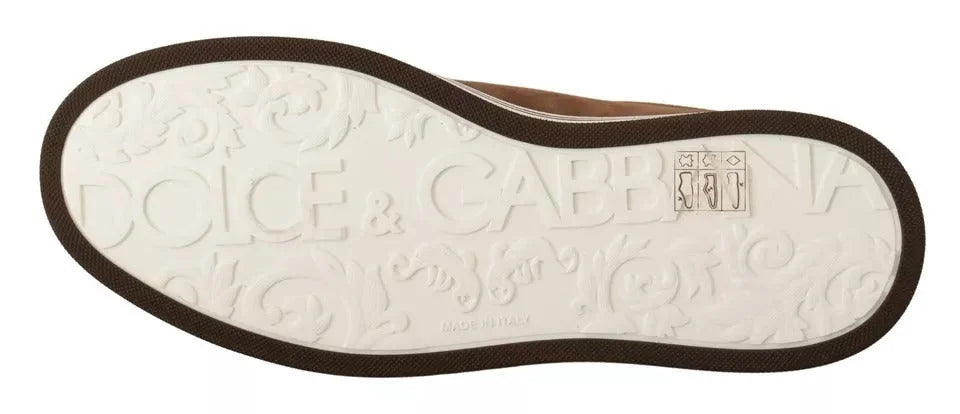 Dolce & Gabbana Brown Suede Logo Low Top Sneakers Men Shoes - EU39/US6 - Sneakers