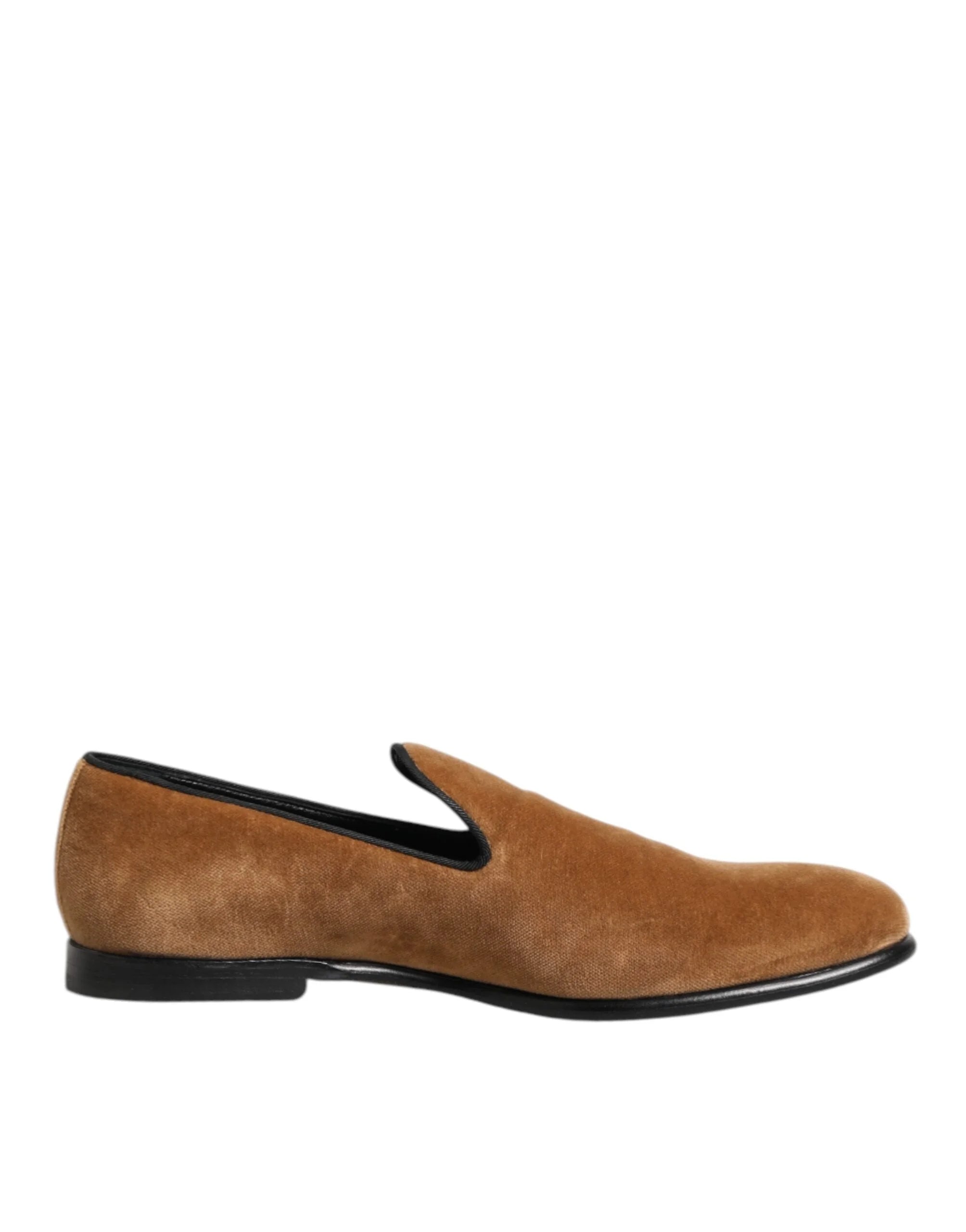 Dolce & Gabbana Brown Suede Slip On Men Loafers Formal Shoes - EU44/US11