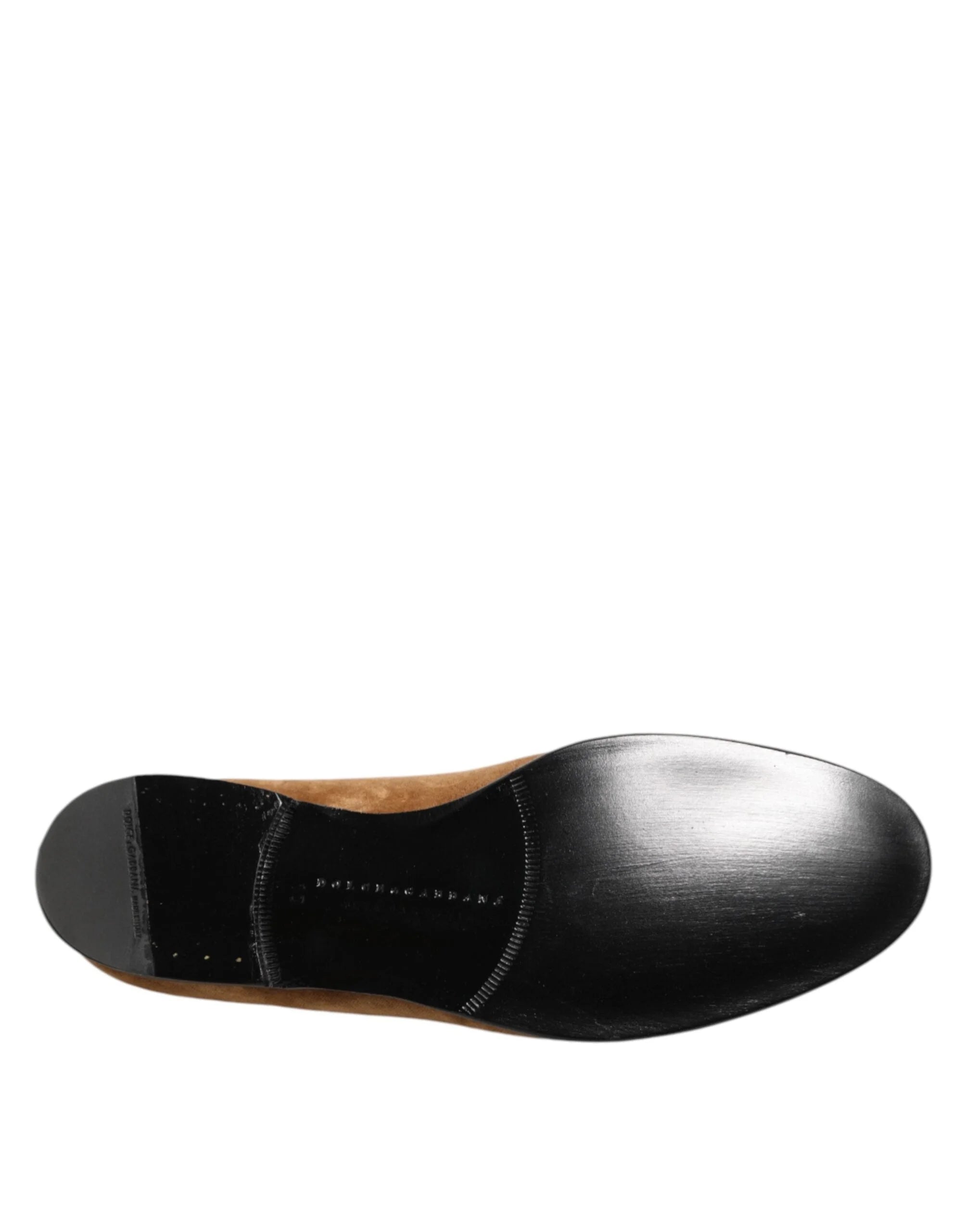 Dolce & Gabbana Brown Suede Slip On Men Loafers Formal Shoes - EU45/US12