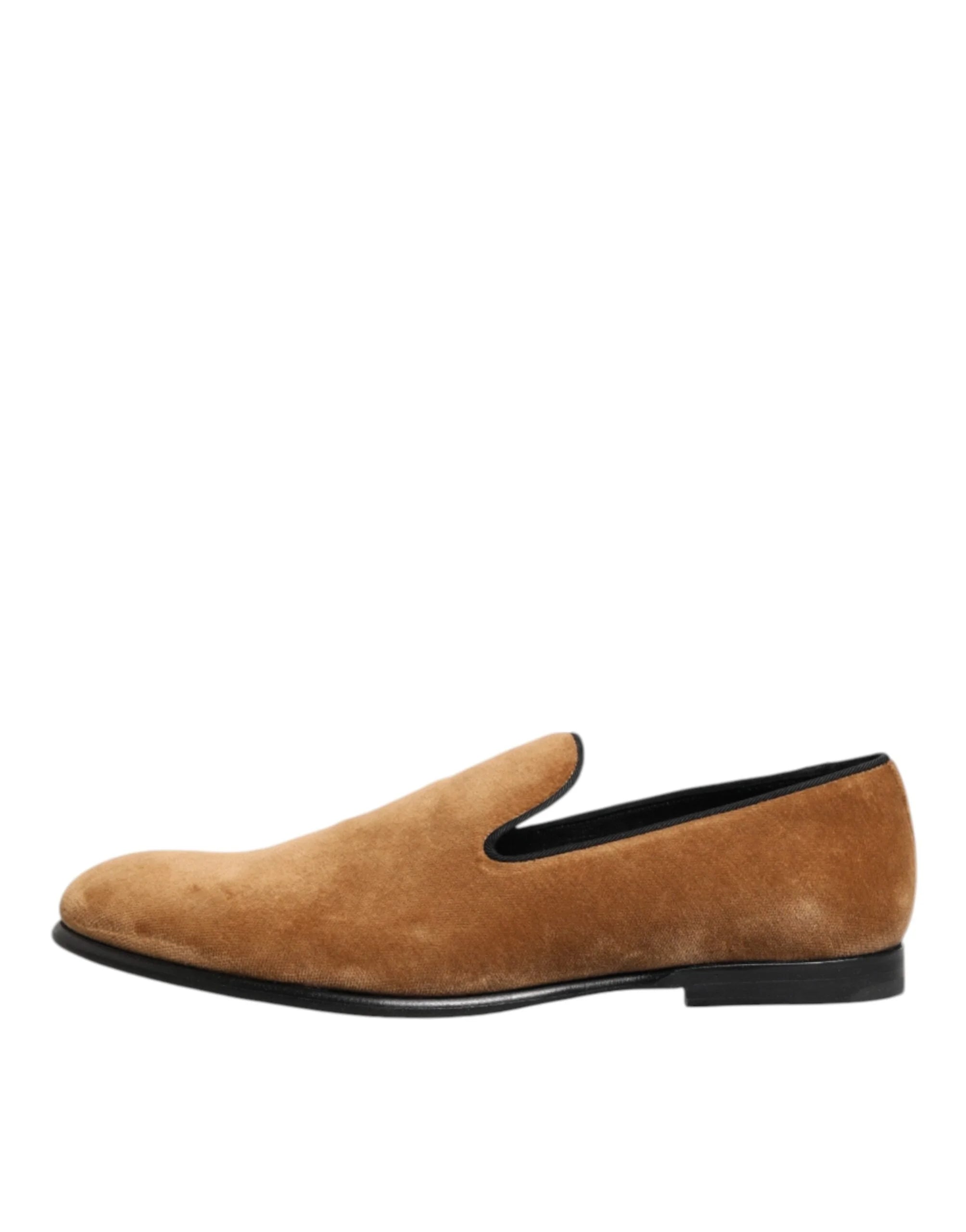 Dolce & Gabbana Brown Suede Slip On Men Loafers Formal Shoes - EU45/US12