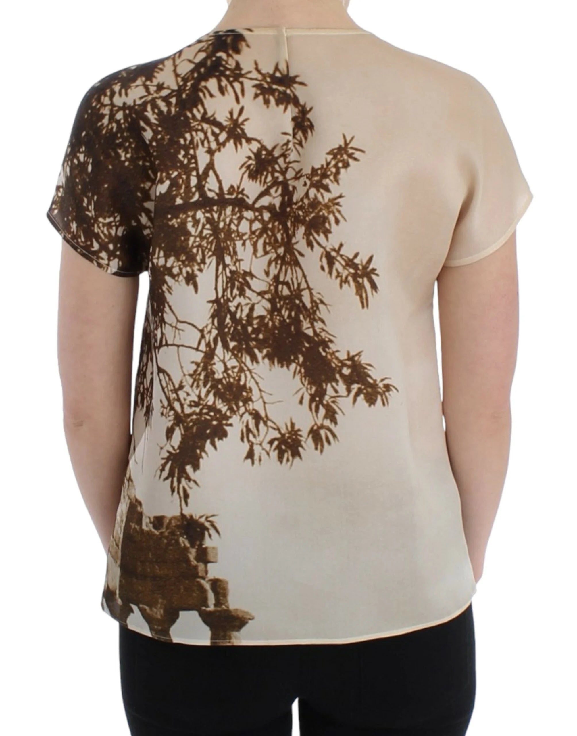 Dolce & Gabbana Brown Taormina silk blouse - IT40|S - Blouses