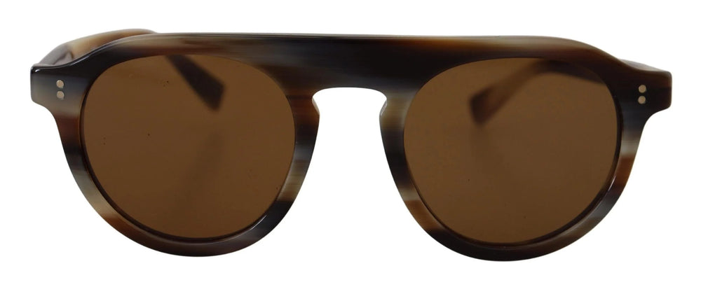 Dolce & Gabbana Brown Tortoise Oval Full Rim Eyewear DG4306 Sunglasses - Sunglasses