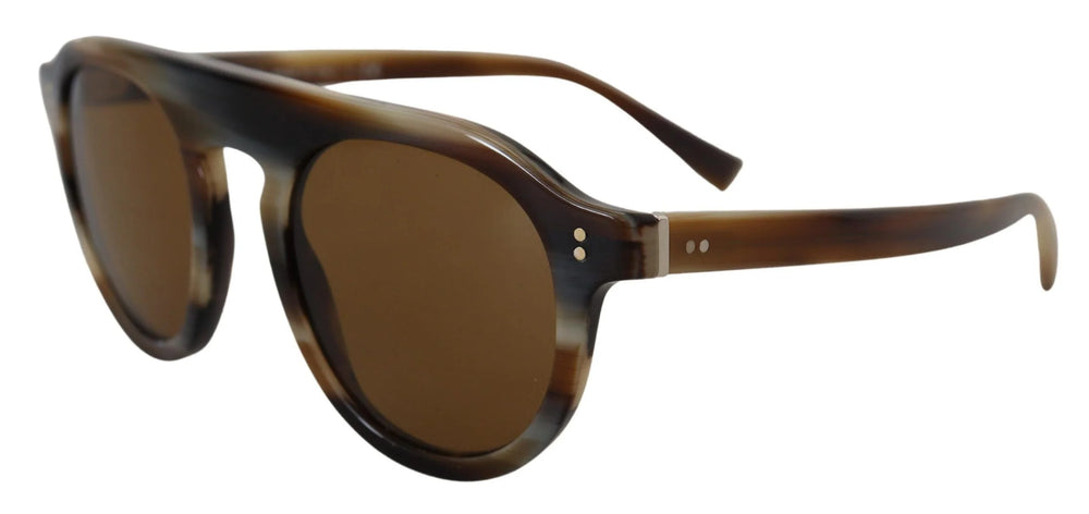 Dolce & Gabbana Brown Tortoise Oval Full Rim Eyewear DG4306 Sunglasses - Sunglasses