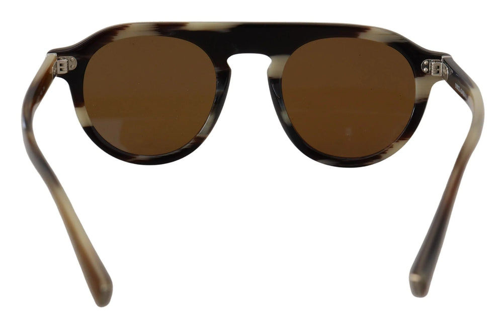 Dolce & Gabbana Brown Tortoise Oval Full Rim Eyewear DG4306 Sunglasses - Sunglasses