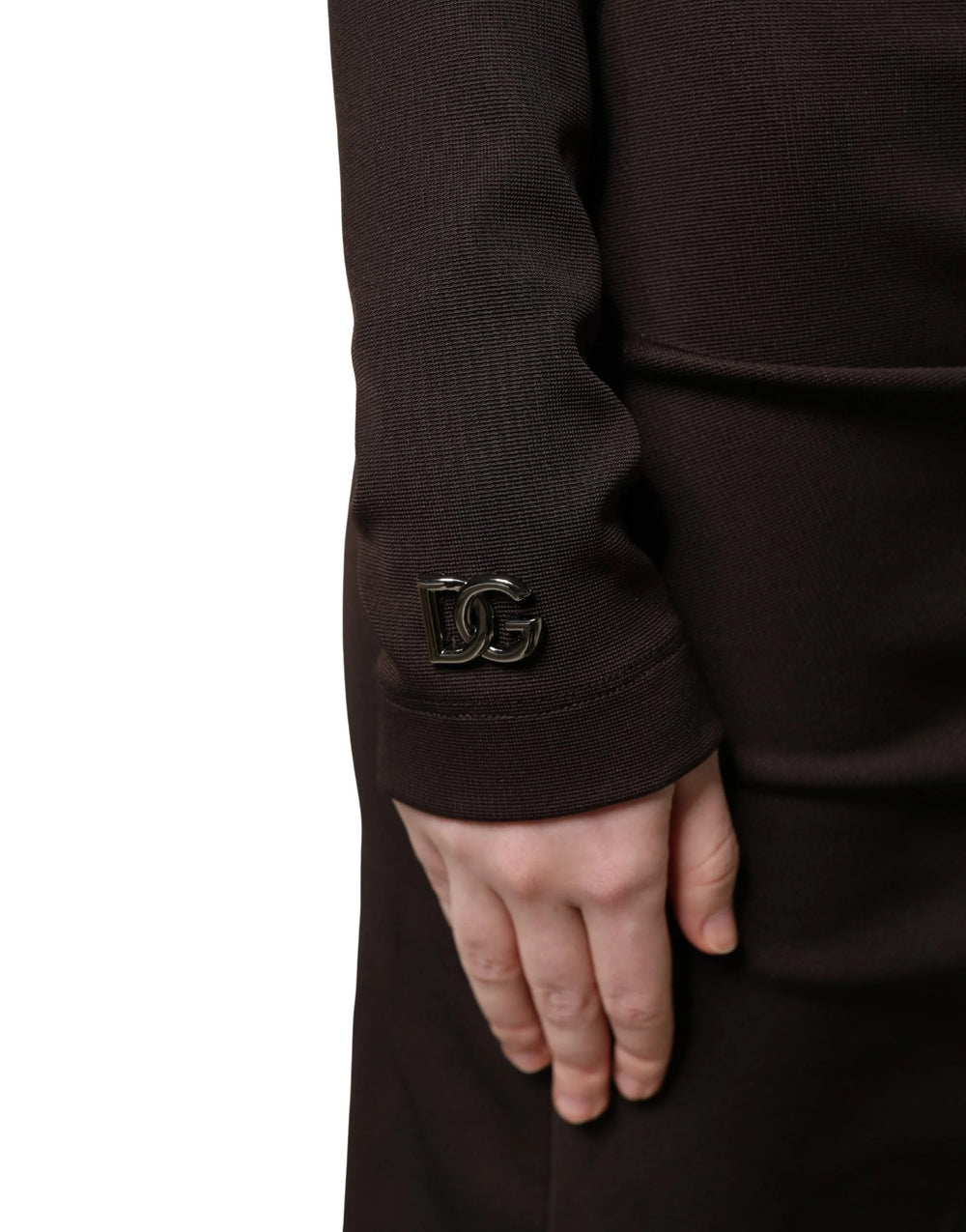 Dolce & Gabbana Brown Turtleneck Jersey Long Maxi Dress - IT44 | L