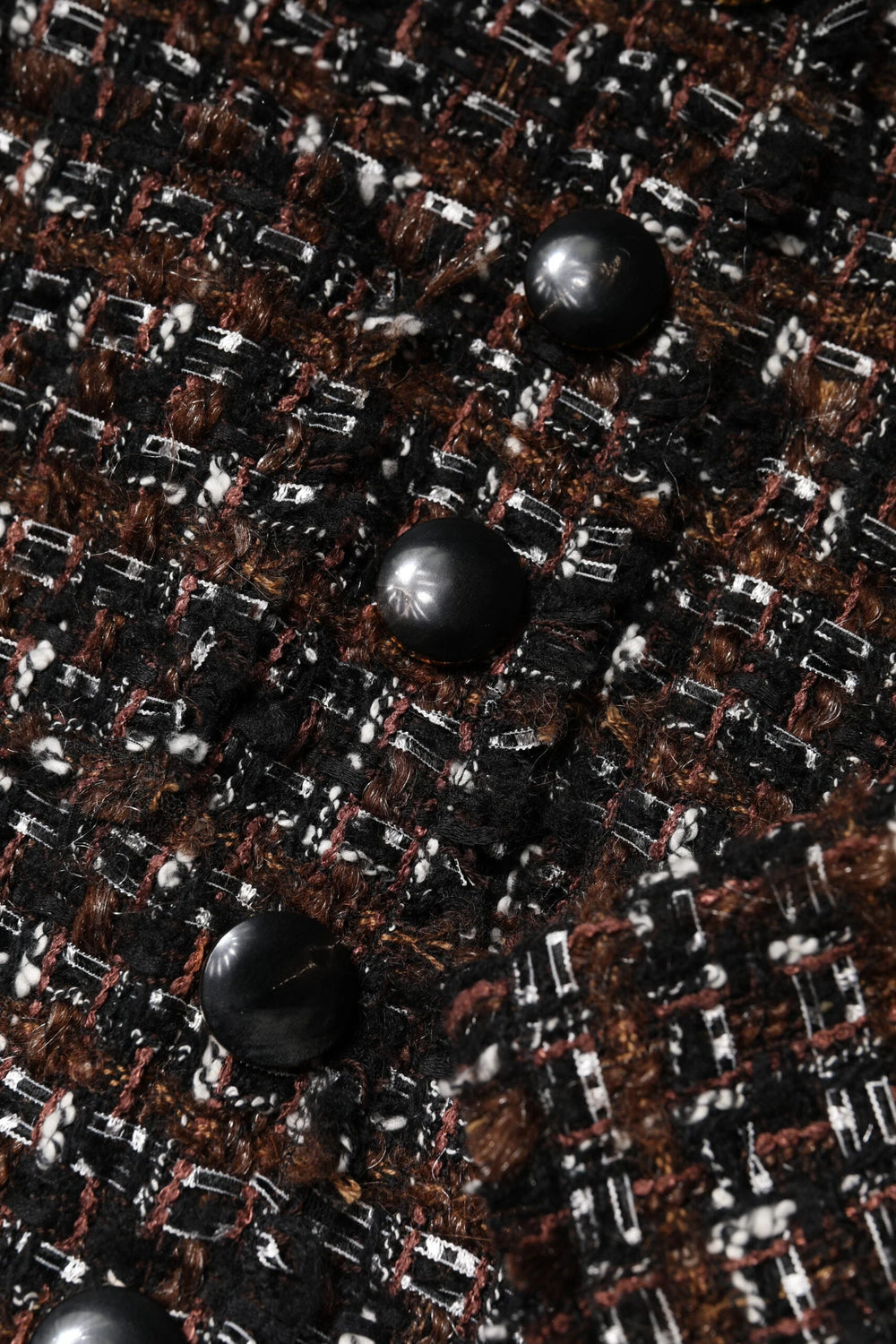 Dolce & Gabbana Brown Tweed Short Sleeves A-line Mini Dress - IT38 | XS - Dresses