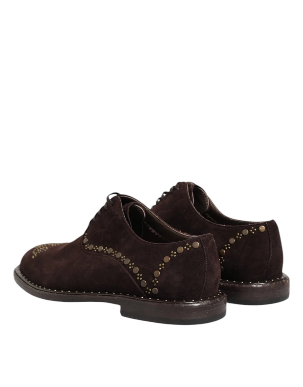 Dolce & Gabbana Brown Velvet Lace Up Oxford Dress Shoes - Shoes