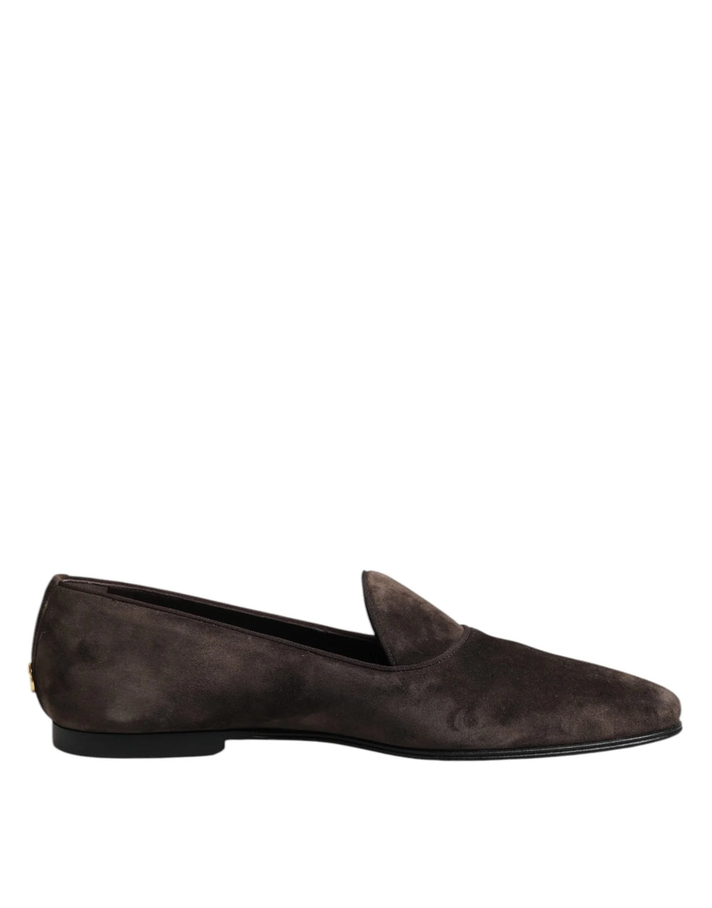 Dolce & Gabbana Brown Velvet Leather Slip On Loafers Shoes - EU40/US7