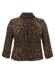 Dolce & Gabbana Brown Virgin Wool Blazer - IT46