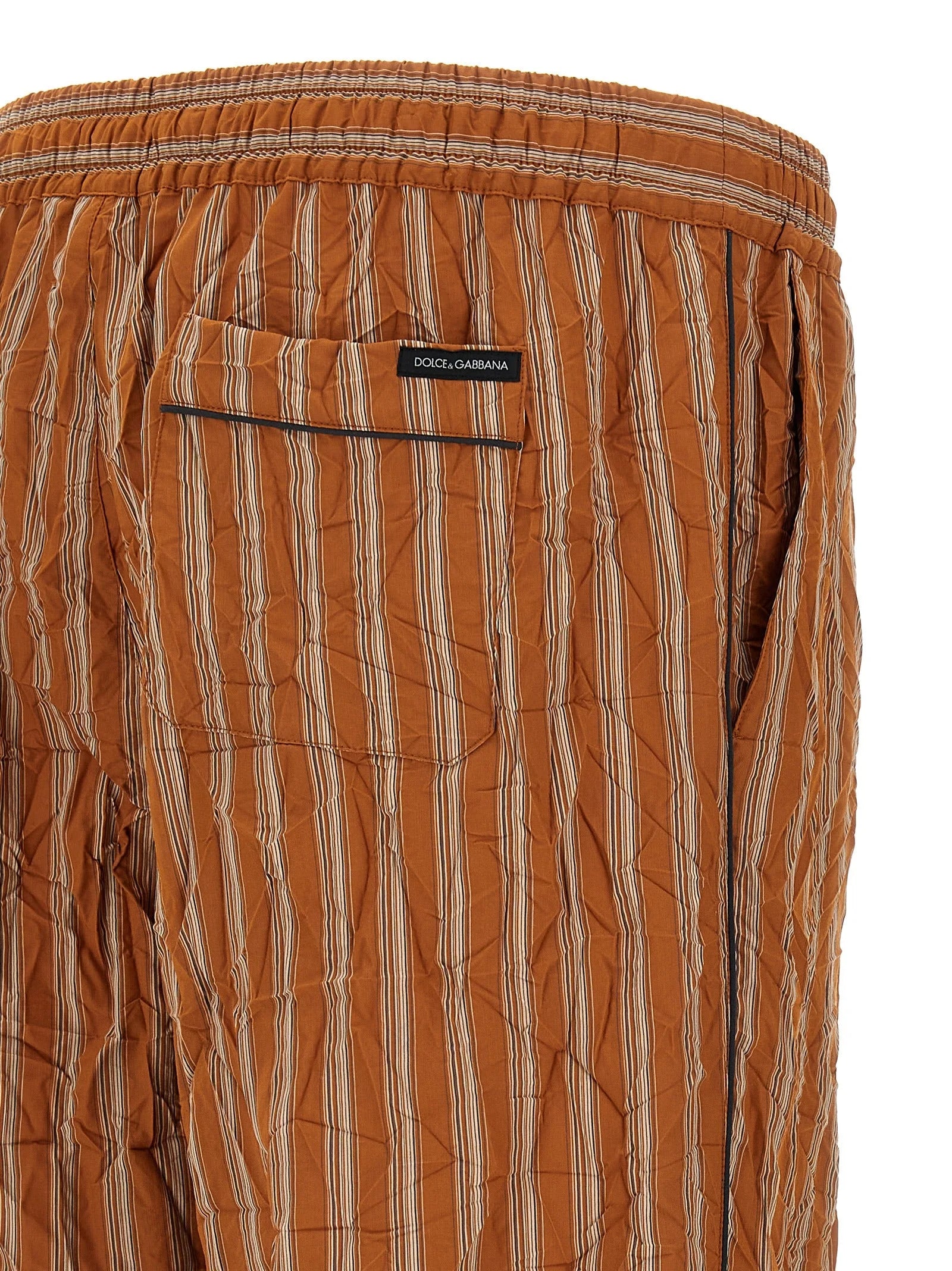 Dolce & Gabbana Brown Viscose Casual Pants
