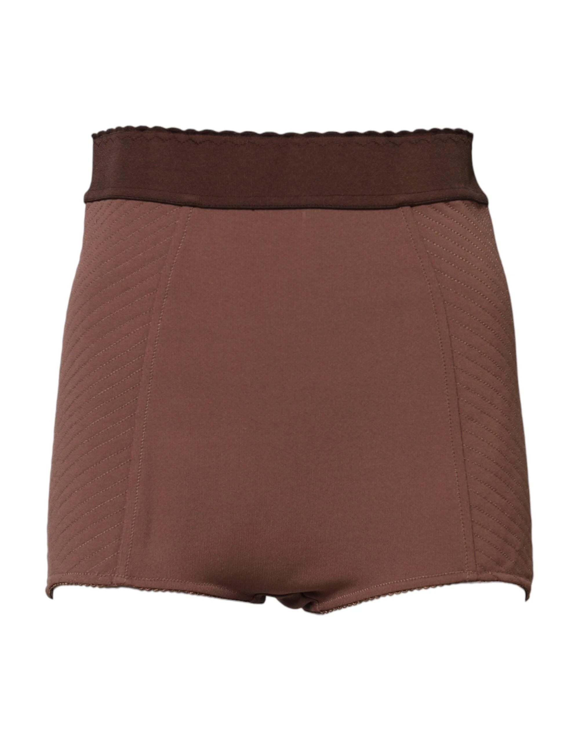 Dolce & Gabbana Brown Viscose High Waisted Hot Pants Shorts - IT40|S - Short Trousers