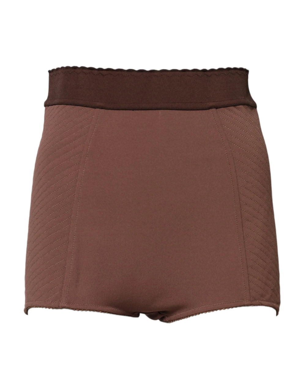 Dolce & Gabbana Brown Viscose High Waisted Hot Pants Shorts - IT40|S - Short Trousers