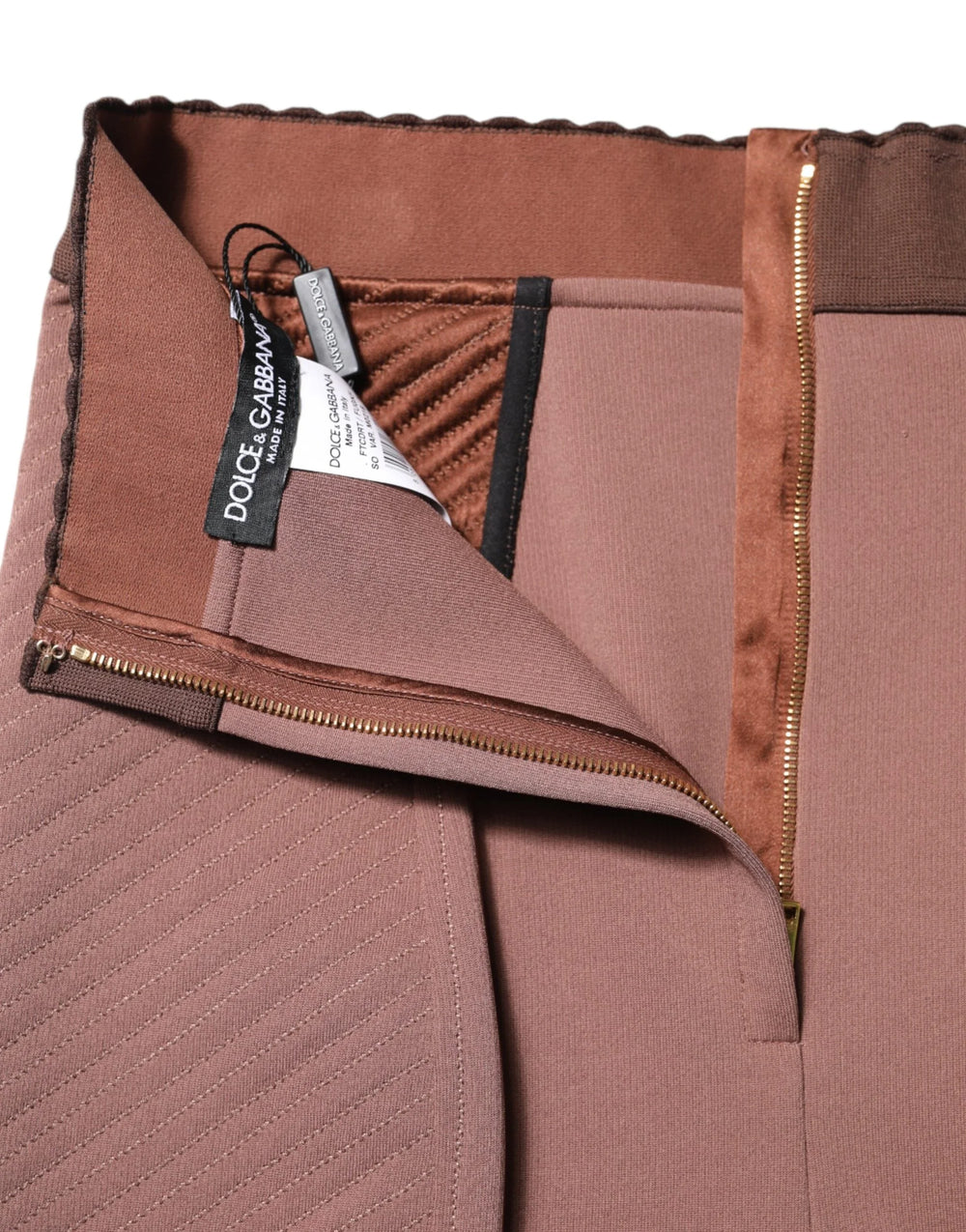 Dolce & Gabbana Brown Viscose High Waisted Hot Pants Shorts - IT40|S - Short Trousers