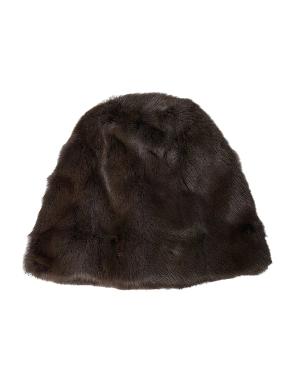 Dolce & Gabbana Brown Weasel Fur Womens Cashmere Hat Beanie - 58 cm|M - Beanies