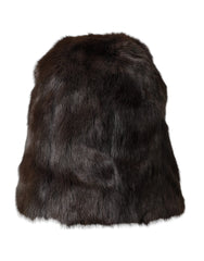 Dolce & Gabbana Brown Weasel Fur Womens Cashmere Hat Beanie - 58 cm|M - Beanies