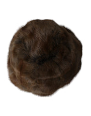 Dolce & Gabbana Brown Weasel Fur Womens Cashmere Hat Beanie - 58 cm|M