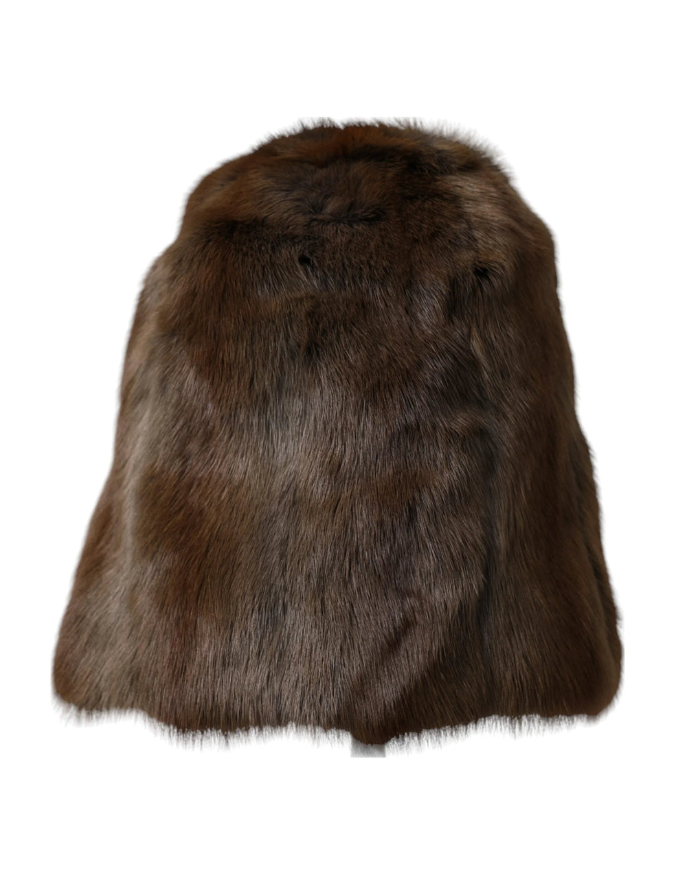 Dolce & Gabbana Brown Weasel Fur Womens Cashmere Hat Beanie - 58 cm|M - Beanies