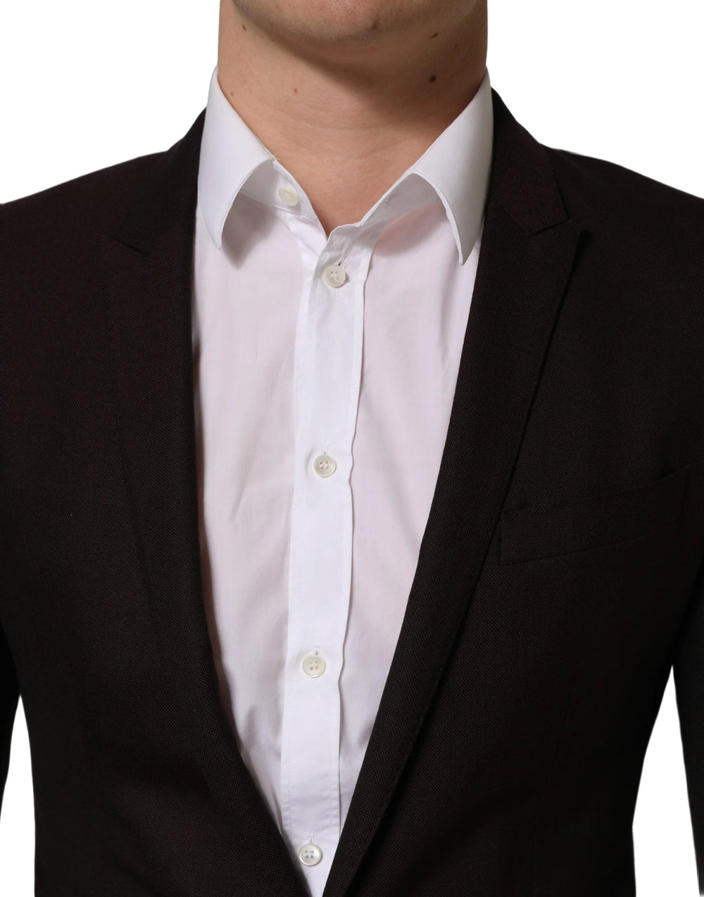Dolce & Gabbana Brown Wool GOLD Single Breasted Men Jacket - IT46 | S