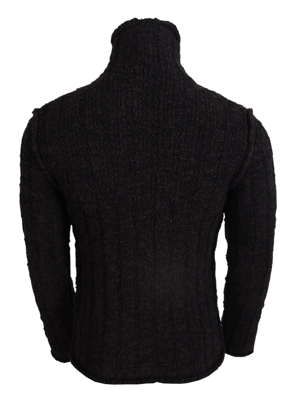 Dolce & Gabbana Brown Wool Knit Turtleneck Pullover Sweater - Sweaters