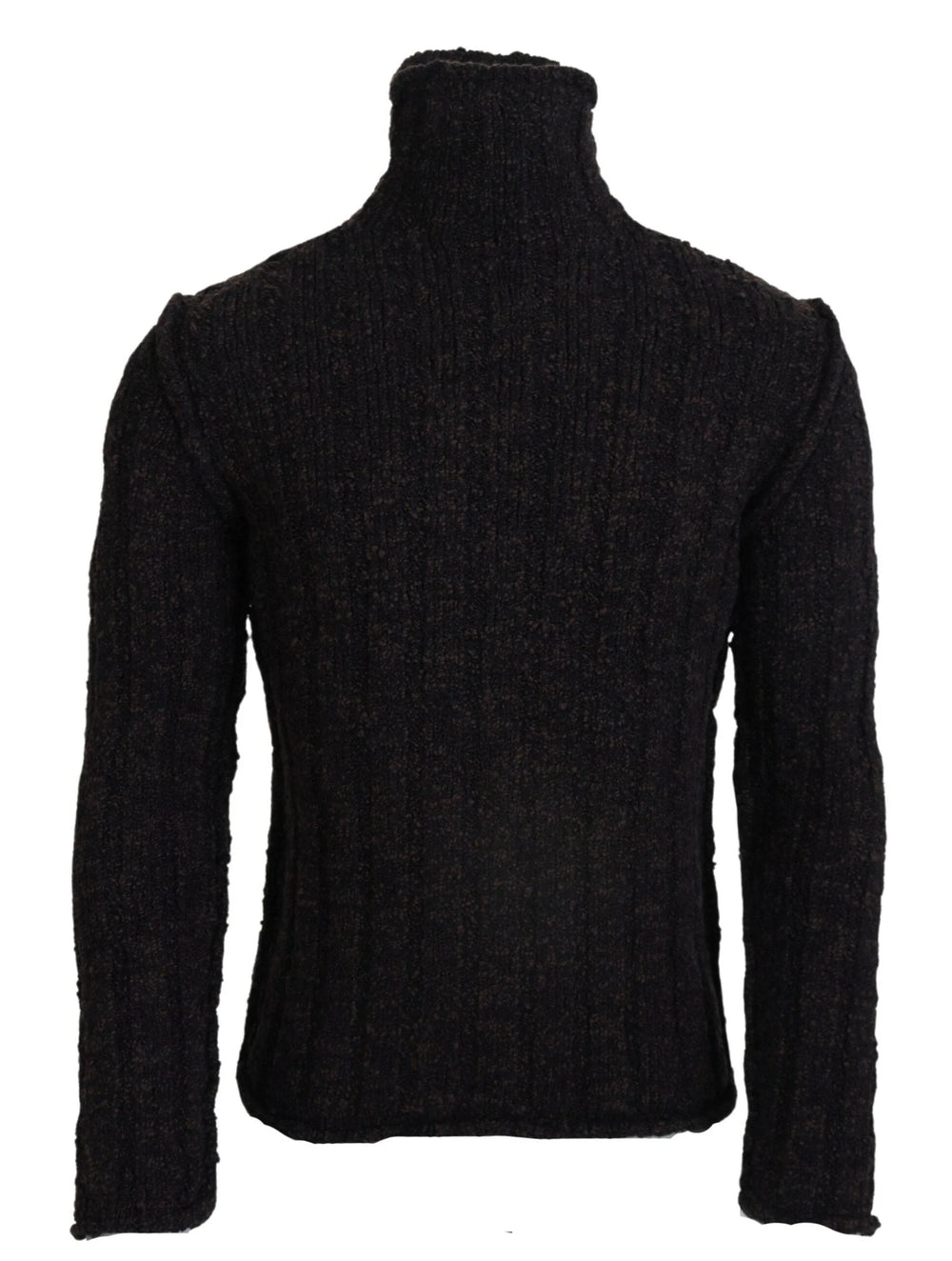 Dolce & Gabbana Brown Wool Knit Turtleneck Pullover Sweater - Sweaters