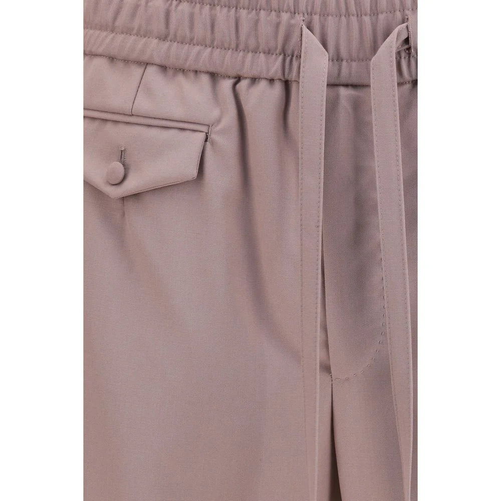 Dolce & Gabbana Brown Wool Oves Aries Joggers (Workout Pants)