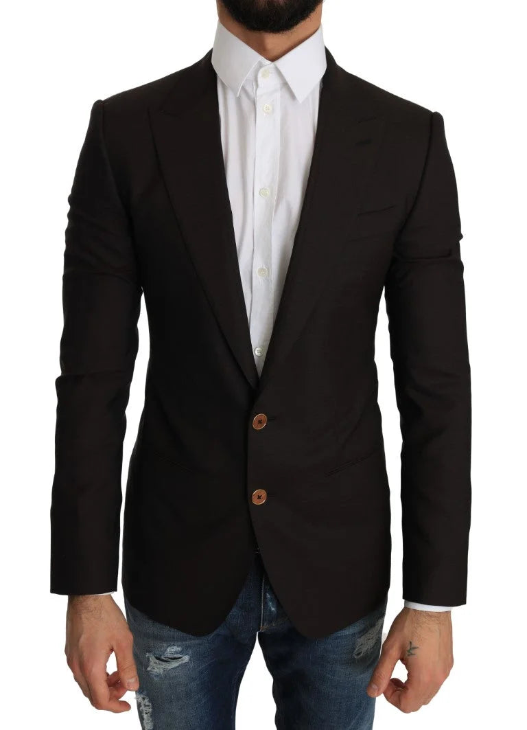 Dolce & Gabbana Brown Wool SICILIA Jacket Coat Blazer - IT44 | XS - Sport Jackets