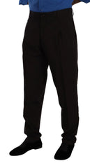 Dolce & Gabbana Brown Wool Skinny Formal Dress Pants - IT54 | XL - Trousers