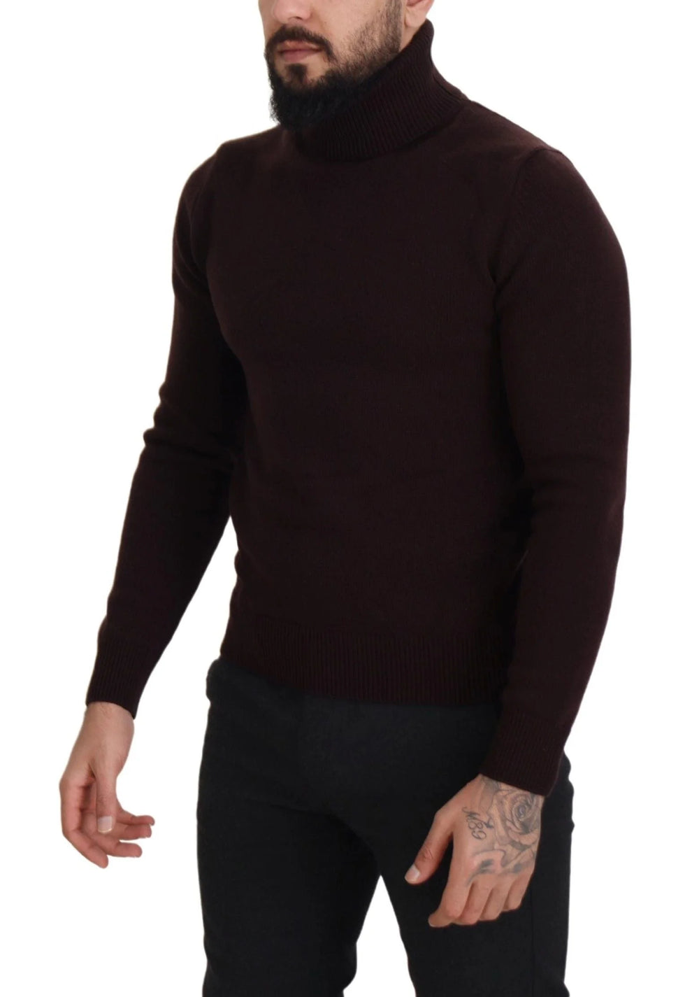 Dolce & Gabbana Brown Wool Turtle Neck Pullover Sweater - IT46 | S - Sweaters