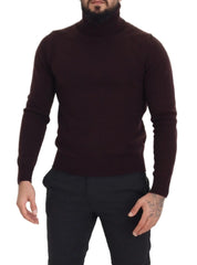 Dolce & Gabbana Brown Wool Turtle Neck Pullover Sweater - IT46 | S - Sweaters