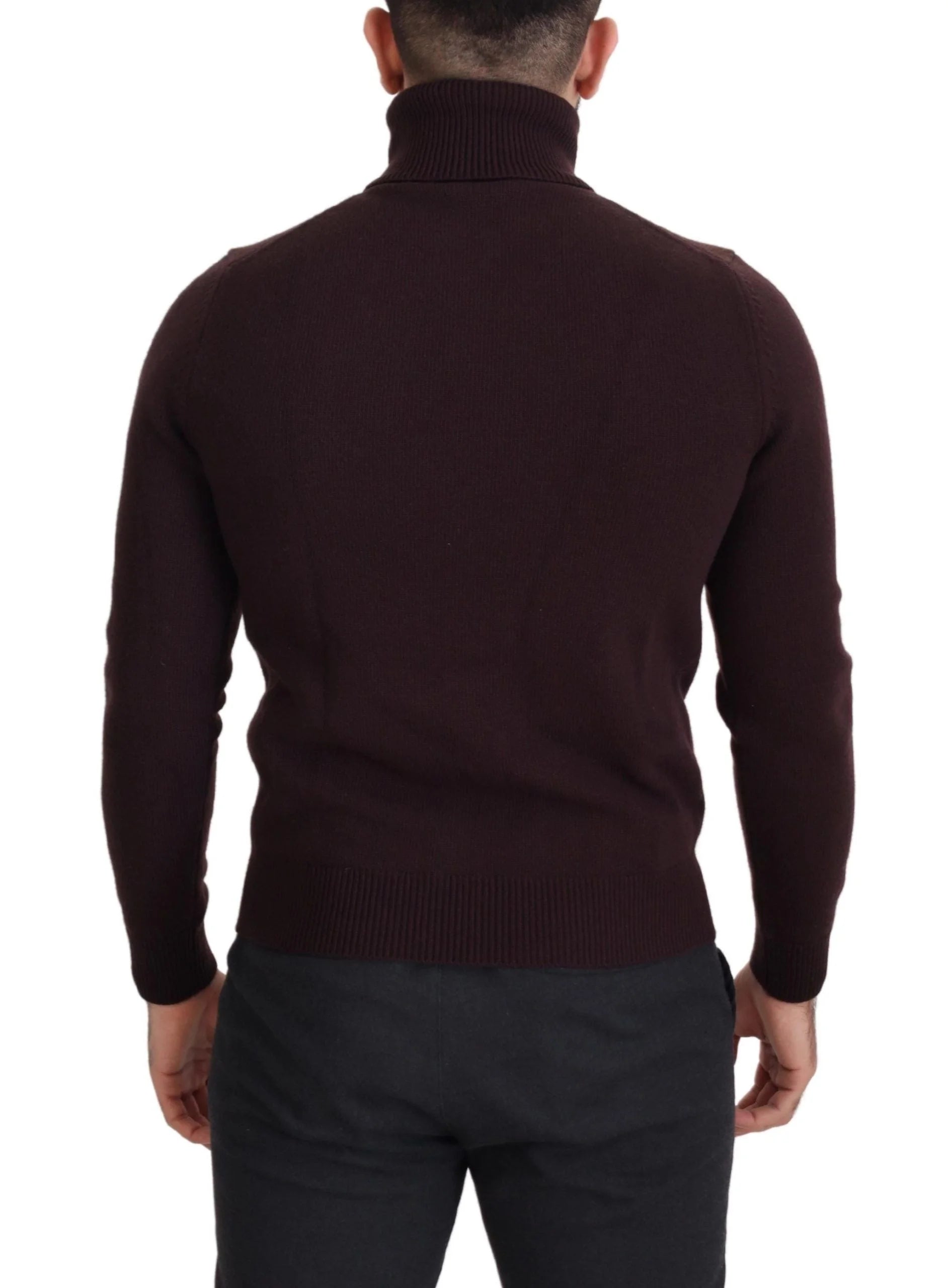 Dolce & Gabbana Brown Wool Turtle Neck Pullover Sweater - IT46 | S - Sweaters