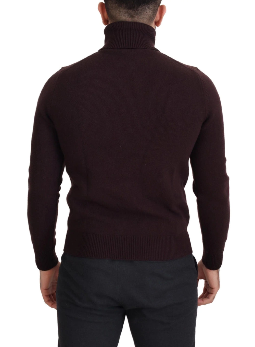 Dolce & Gabbana Brown Wool Turtle Neck Pullover Sweater - IT46 | S - Sweaters