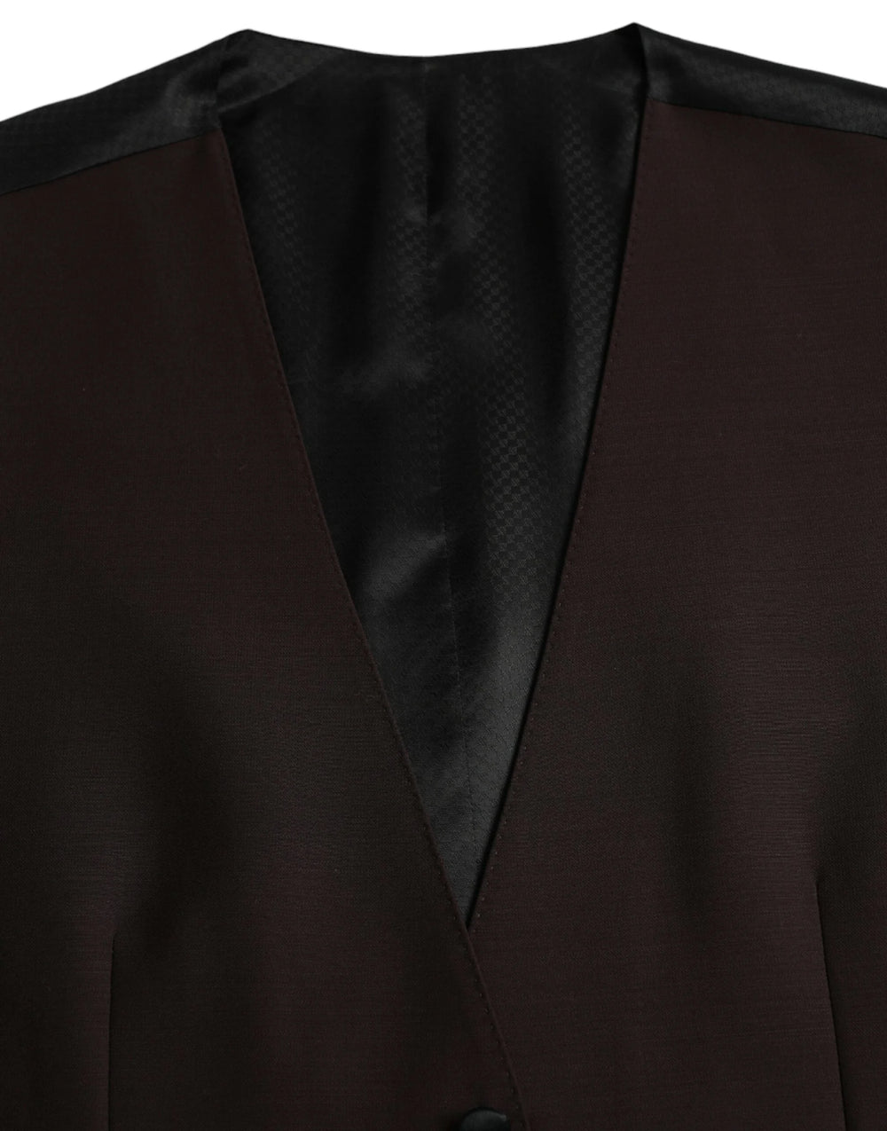 Dolce & Gabbana Brown Wool Waistcoat Dress Formal Vest - IT52 | XL - Vests