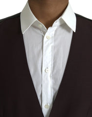 Dolce & Gabbana Brown Wool Waistcoat Dress Formal Vest - IT52 | XL - Vests