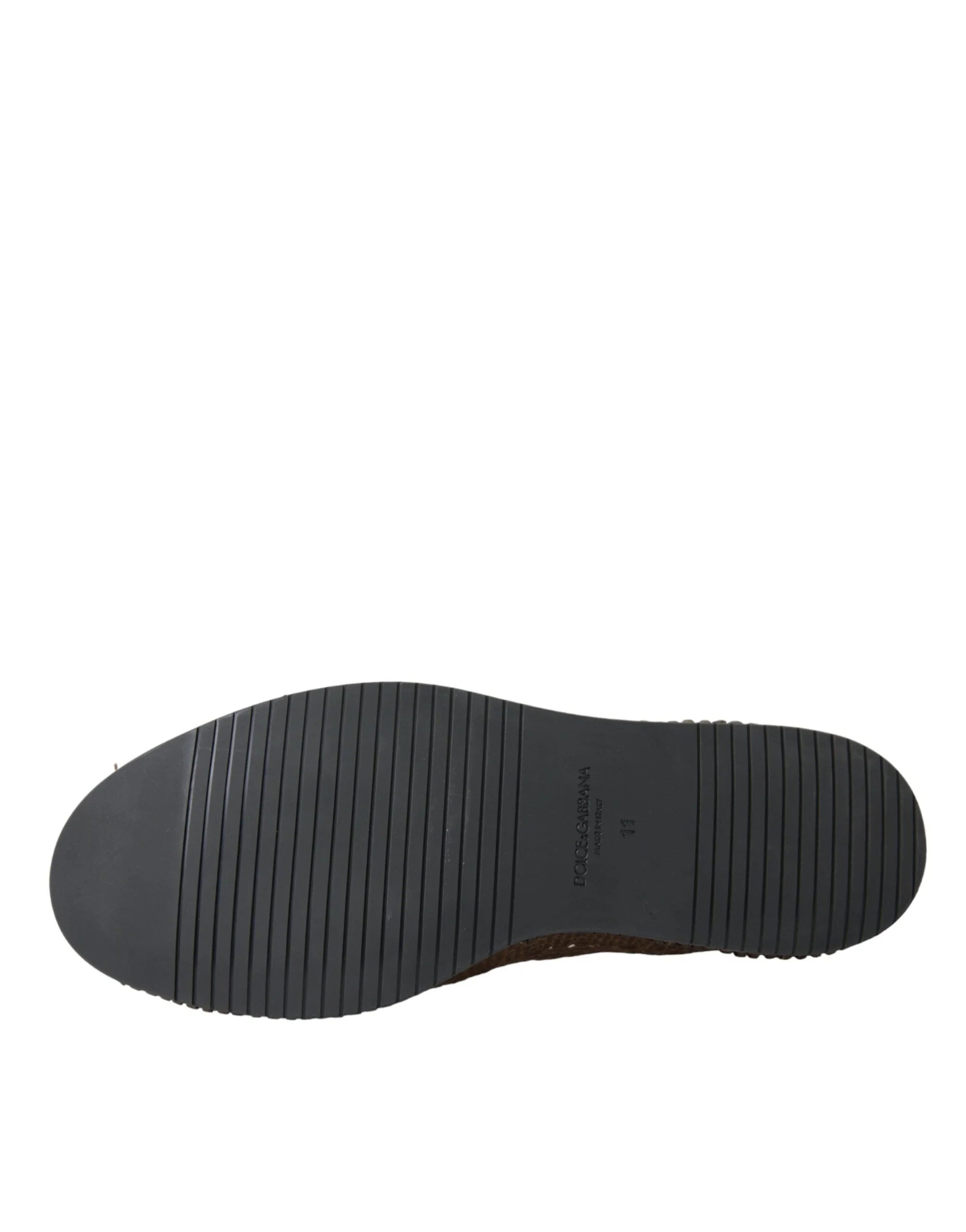 Dolce & Gabbana Brown Woven Leather Loafers Casual Shoes - EU41/US8 - Flats