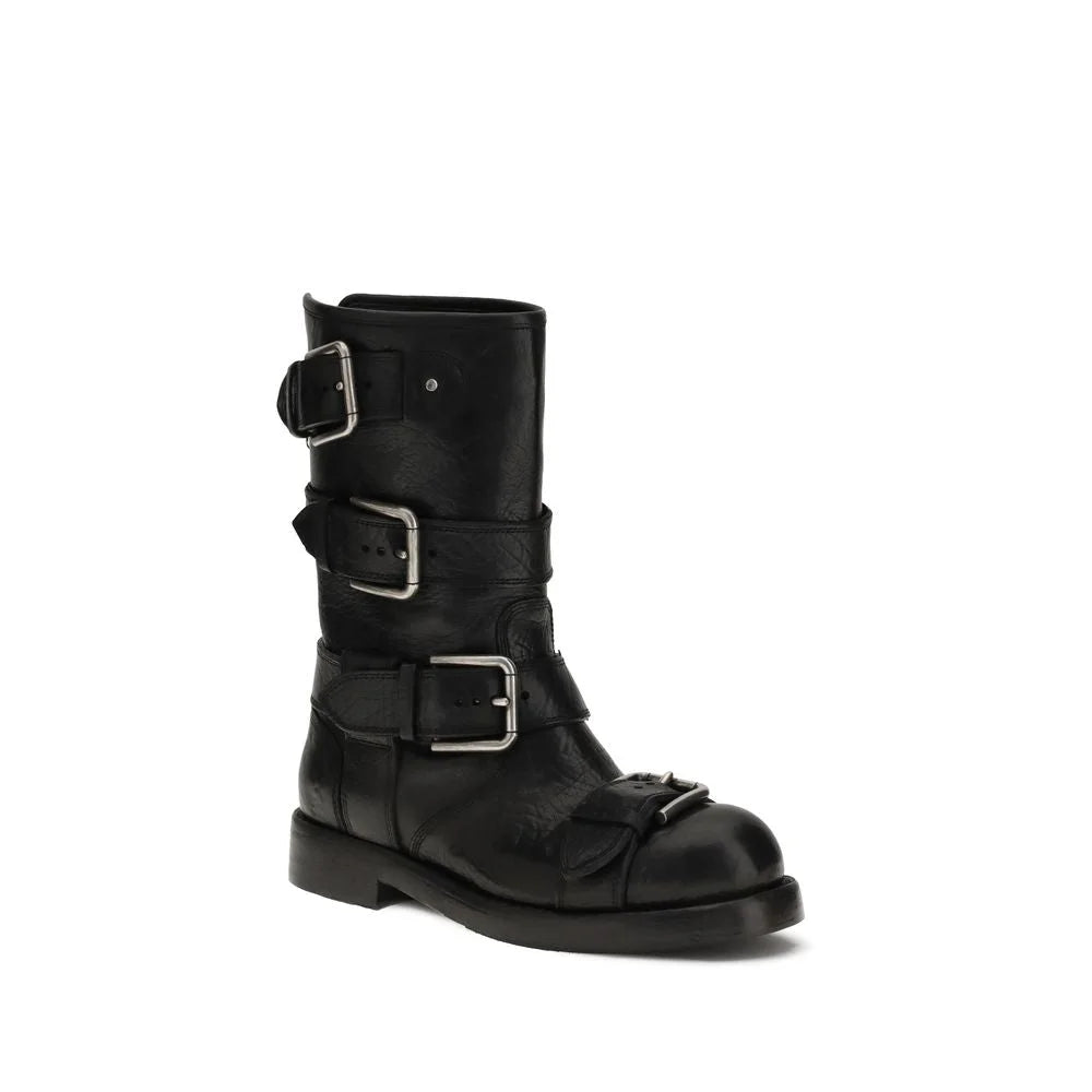 Dolce & Gabbana Buckled leather Boots - Boots