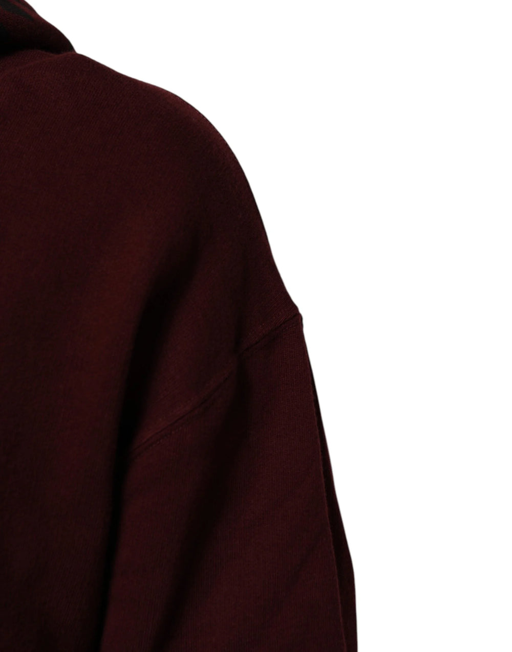 Dolce & Gabbana Burgundy Cotton Plaid Lined Men Hoodie Sweater - Hoodies