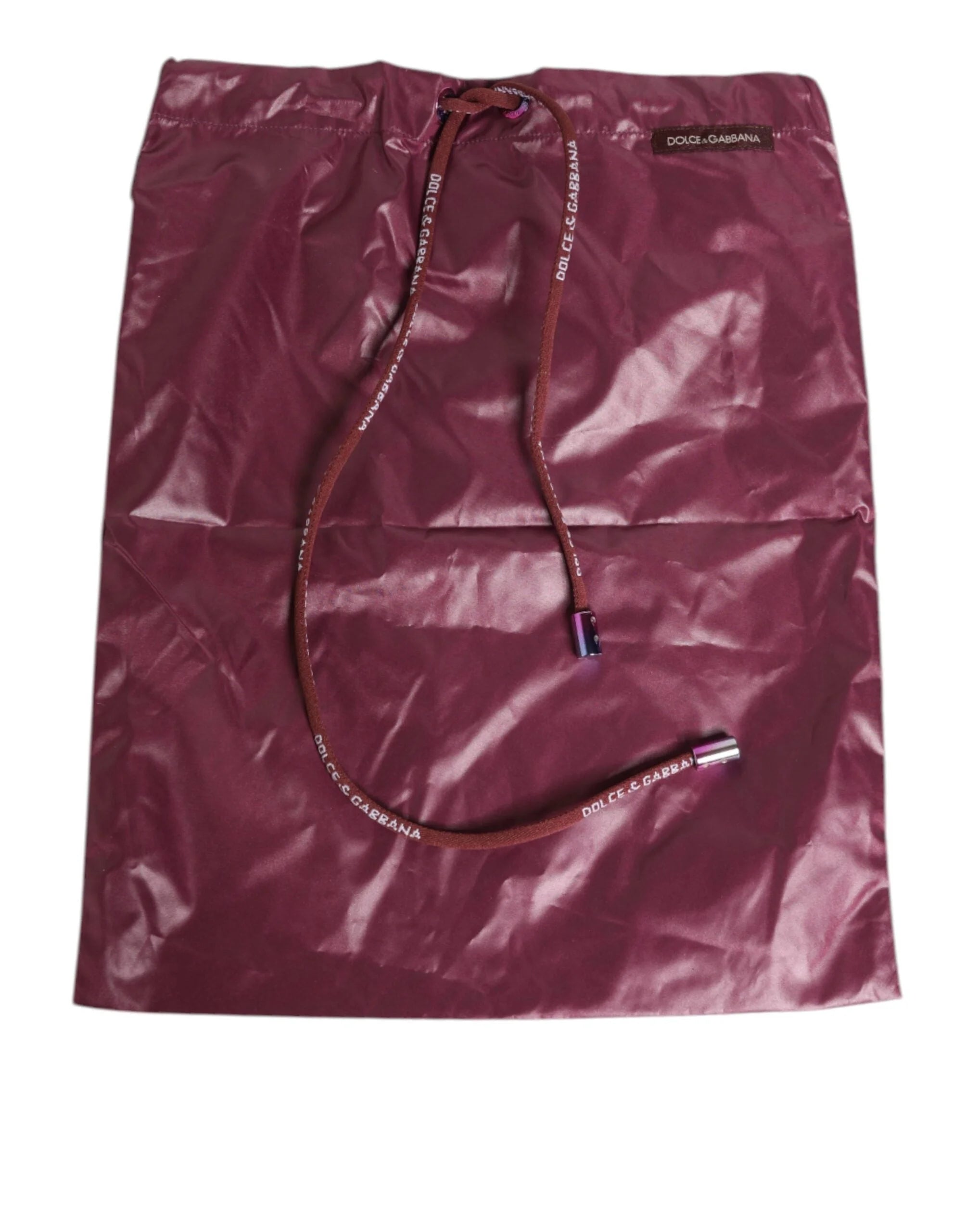 Dolce & Gabbana Burgundy Polyester Logo Embossed Crest Swimwear - IT48 | M
