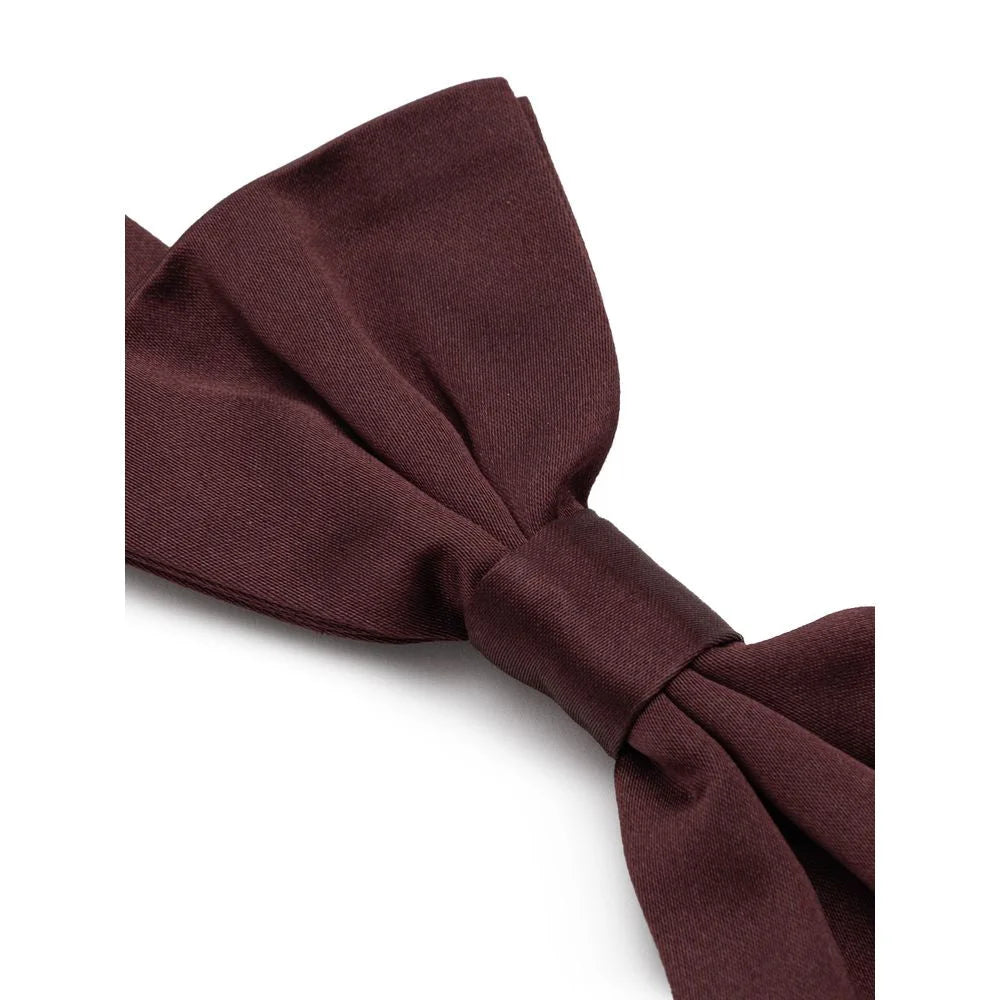 Dolce & Gabbana Burgundy Silk Bowty - One Size - Neckties