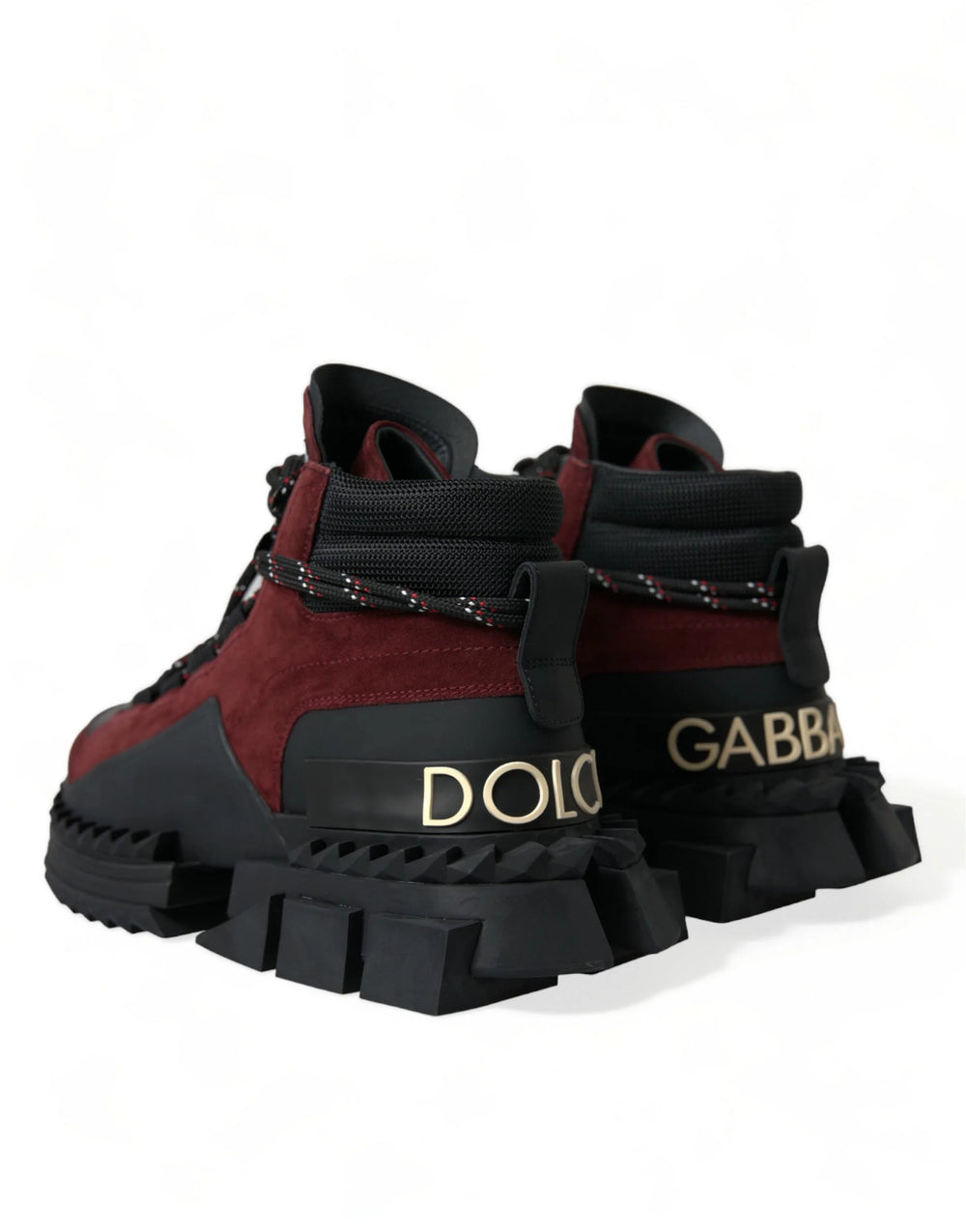 Dolce & Gabbana Burgundy Super King High Top Men Sneakers Shoes - EU39/US6
