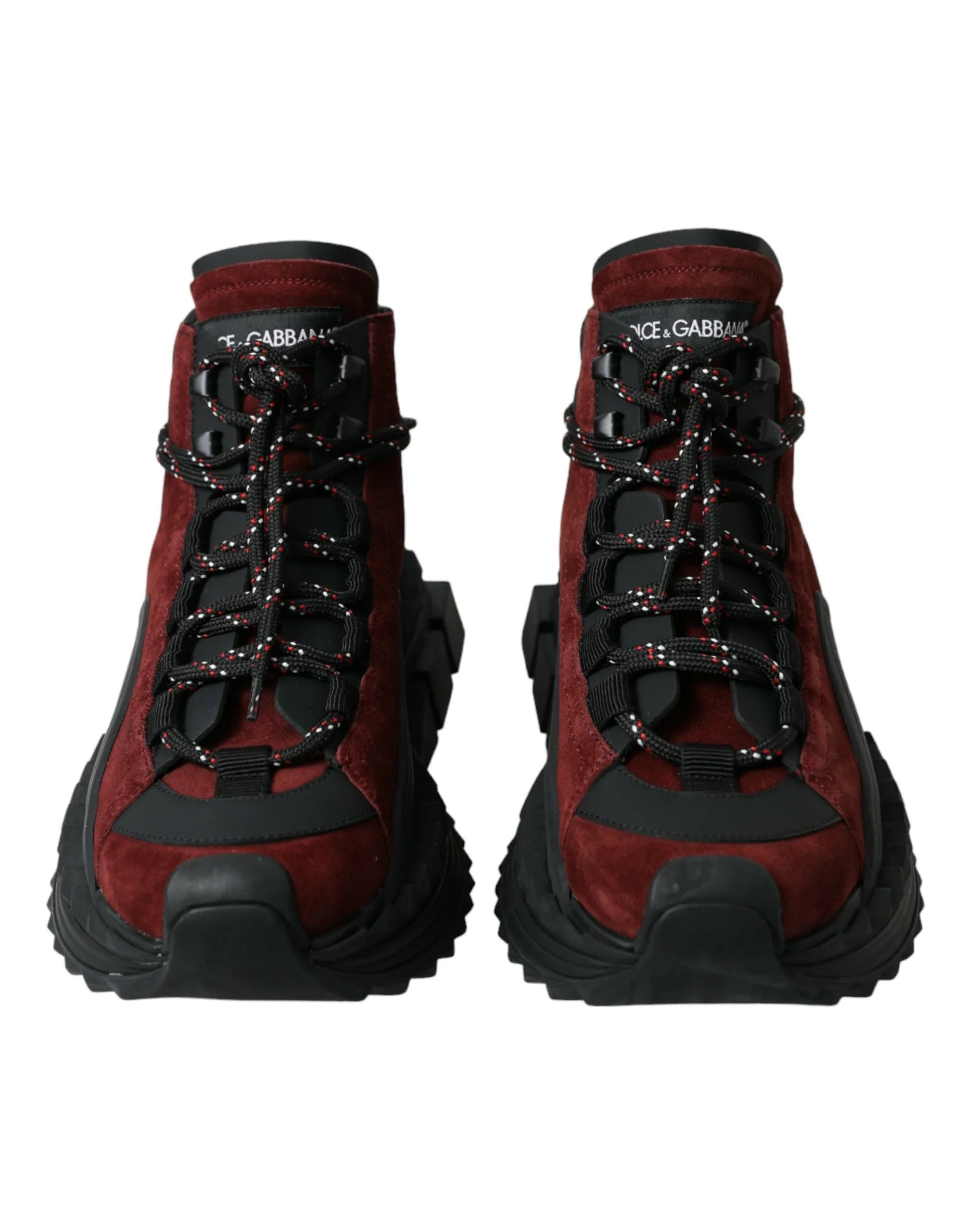 Dolce & Gabbana Burgundy Super King High Top Men Sneakers Shoes - EU39/US6