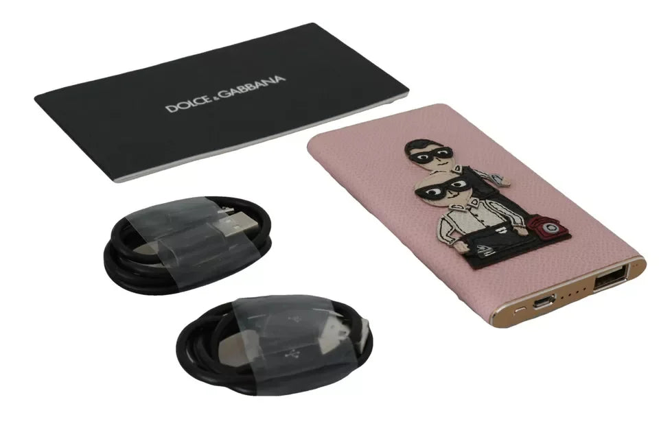 Dolce & Gabbana Charger USB Pink Leather #DGFAMILY Power Bank - Power Banks