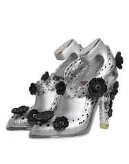 Dolce & Gabbana Clear Floral Crystal CINDERELLA Heels Shoes - EU38/US7.5 - Heels