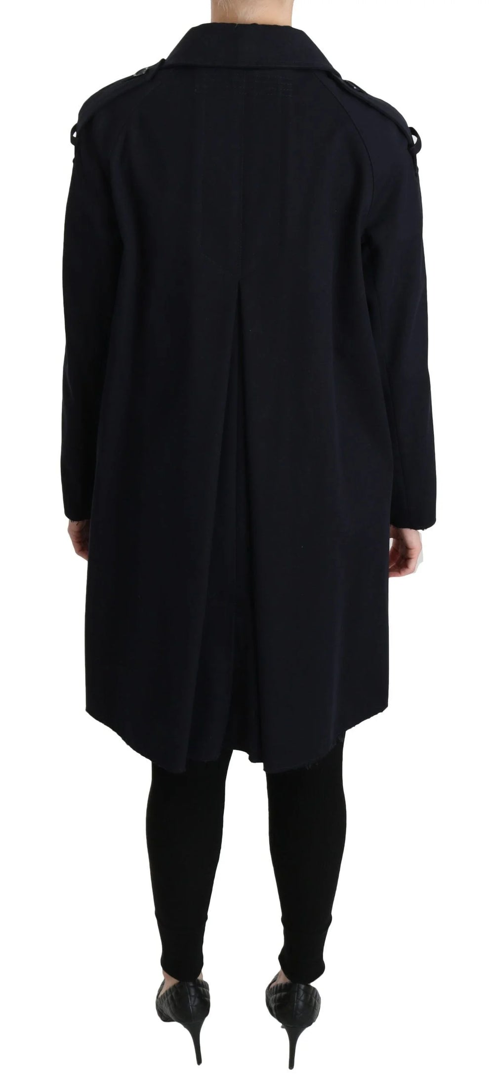 Dolce & Gabbana Coat Blue Cotton Women Trench Jacket - IT36 | XS - Trench Coats