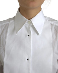 Dolce & Gabbana Cotton Collared Long Sleeves Shirt White - Shirts