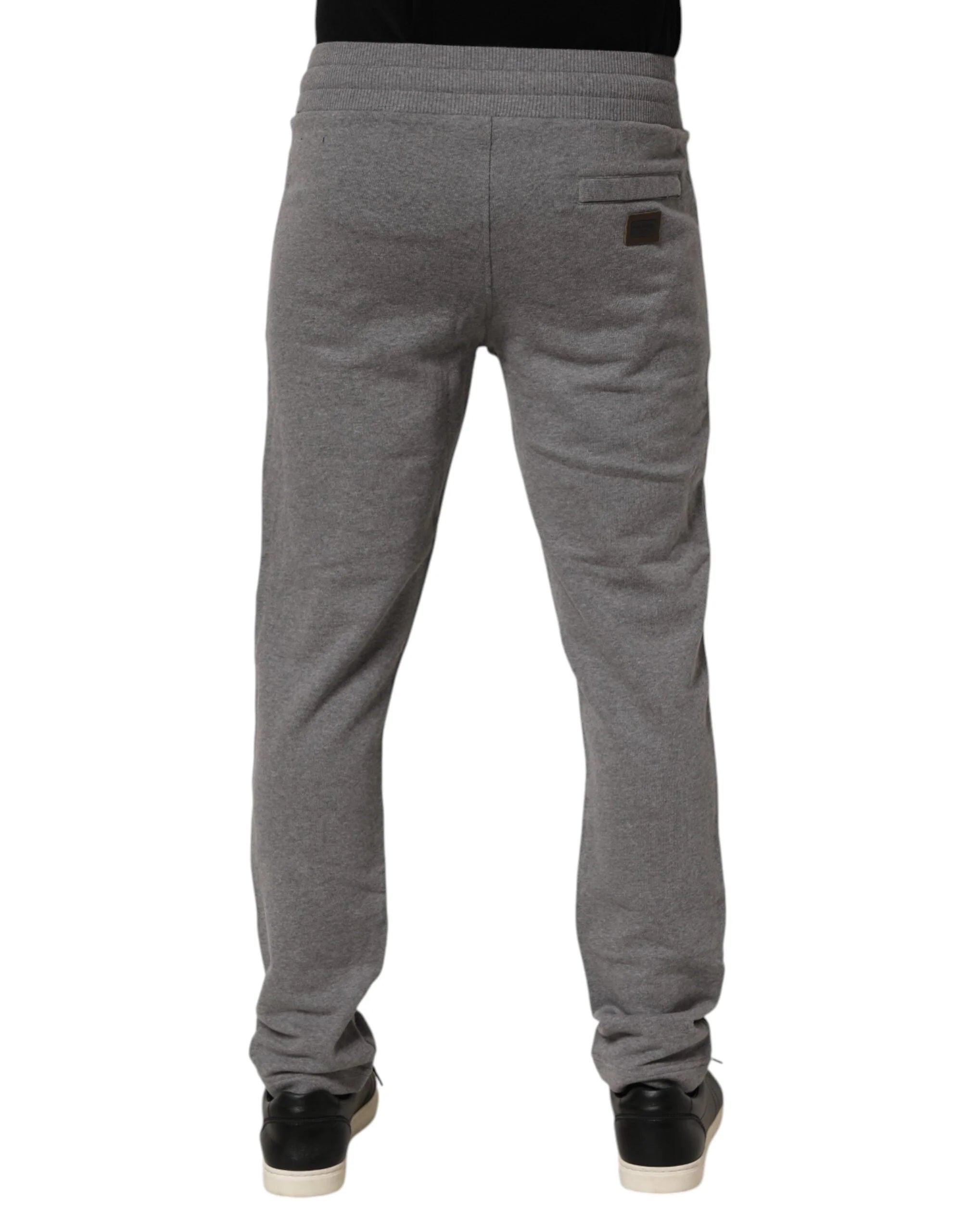 Dolce & Gabbana Cotton Jogger Sweatpants Trouser Gray - IT44 | XS - Joggers