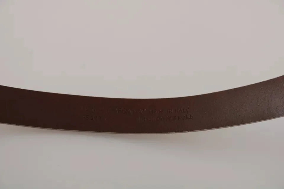 Dolce & Gabbana Cream Beige Gold Buckle Waist Leather Belt - Belts